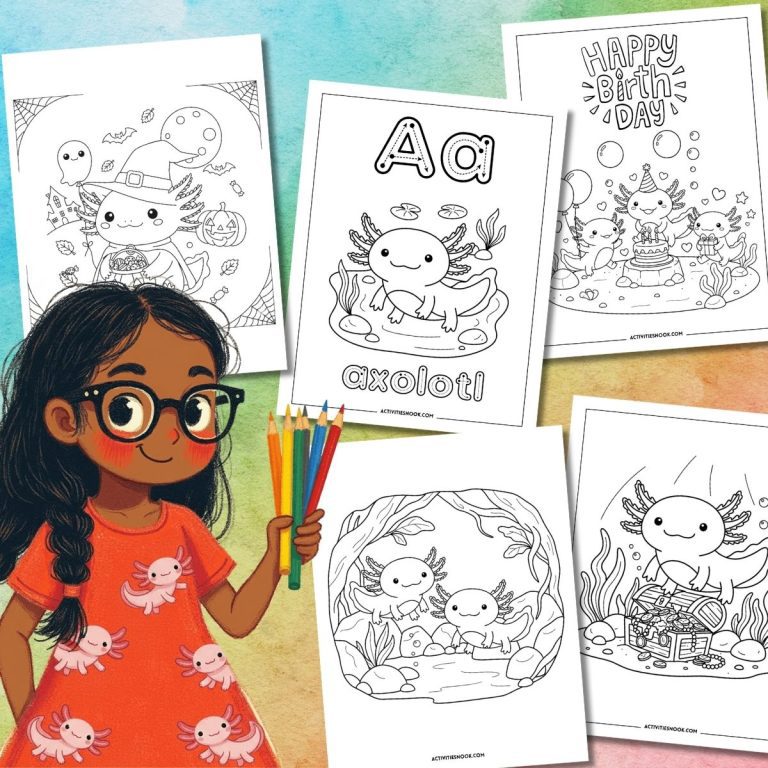 Axolotl Coloring Pages: Free Printables