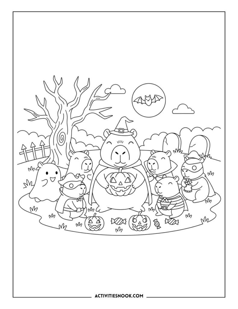 Capybara Coloring Pages: Free Printables for Kids - Activities Nook