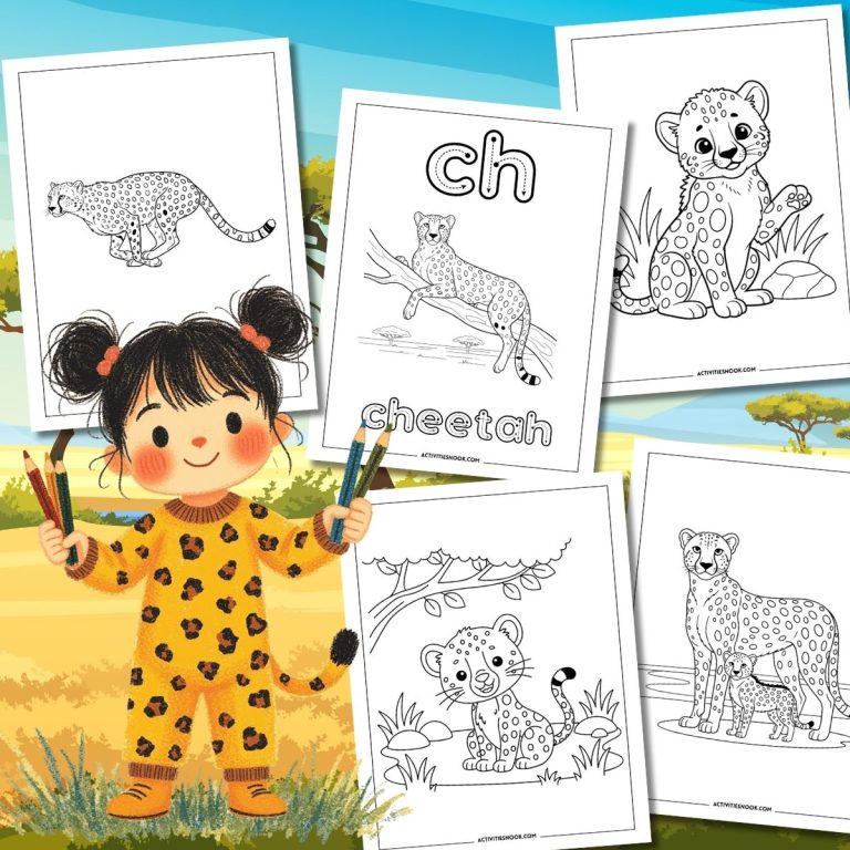 Cheetah Coloring Pages