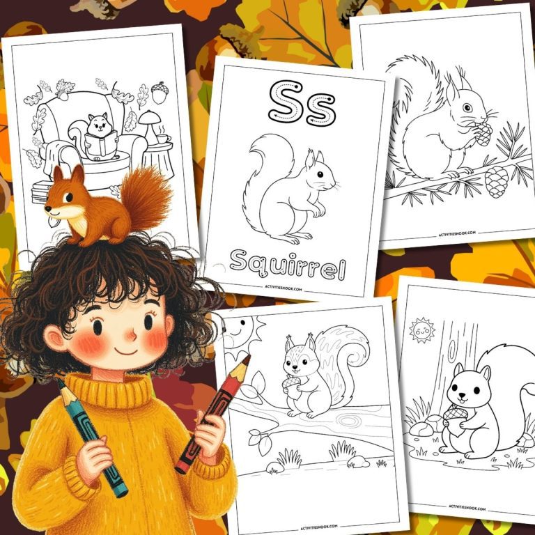 Squirrel Coloring Pages